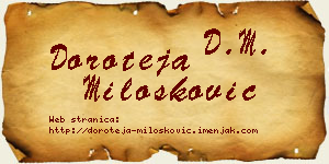 Doroteja Milošković vizit kartica